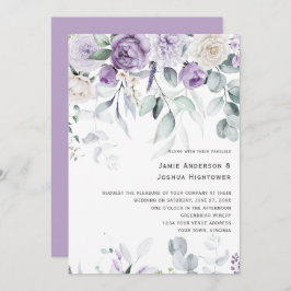 Lavender Blooms Wedding Einladung