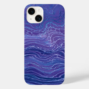 Lavender Blue Lace Marmor Akrylabstraktion Case-Mate iPhone 14 Hülle