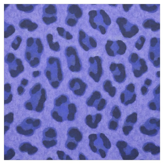Lavender Blue Leopard Tierdruckmuster Stoff (Muster)