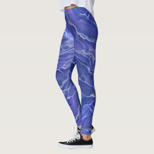 Lavender Blue Marble Acrylabstraktion Leggings