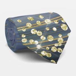 Lavender & Blue Marble Gold Glitzer Necktie Krawatte