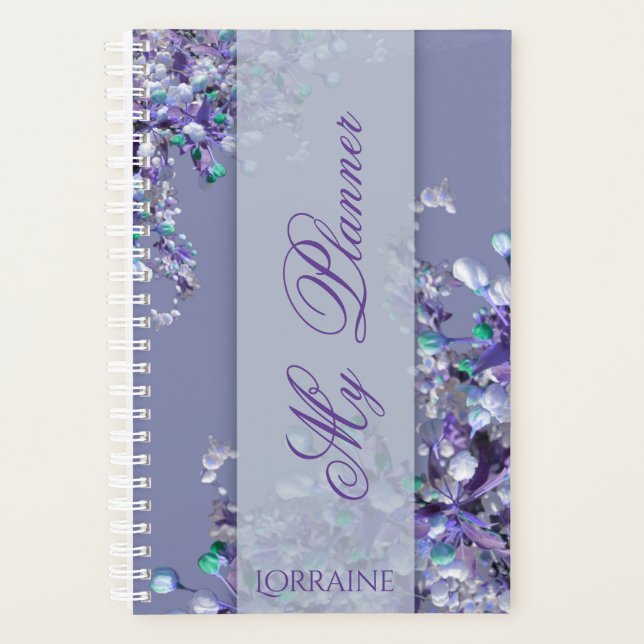 Lavender Blue Spring  Lilacs Planner Planer (Vorderseite)