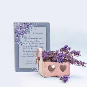 Lavender Blue Spring Lilacs Sympathie Card Einladung