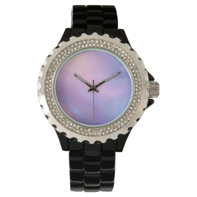 Lavender Blue und Pink Ethereal Wrist Armbanduhr (Vorderseite)