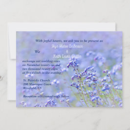 Lavender Blue Wild Blume Country Wedding Einladung