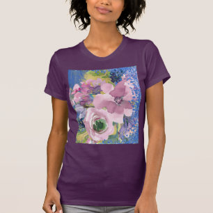 Lavender Blues Watercolor Glitzer T-Shirt