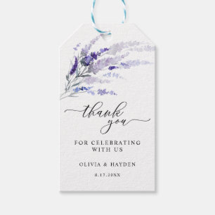 Lavender Blume Botanische Gastgeschenk Hochzeit Vi Geschenkanhänger