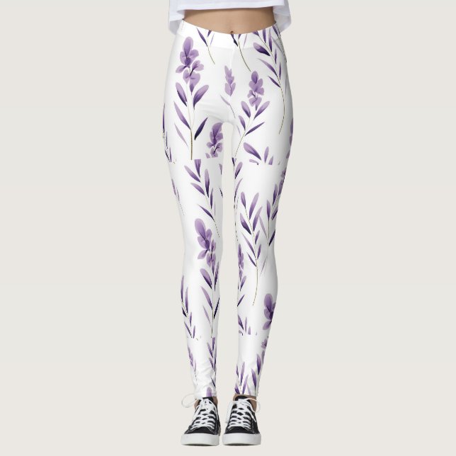 Lavender Blume Buds Thunder_Cove Leggings (Vorderseite)