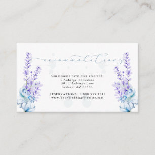 Lavender Blume Dusty Blue Gästehäuser Begleitkarte