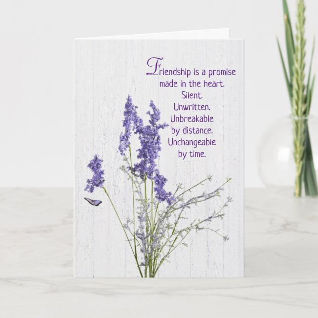 Lavender Blume für Freundschaft Karte (Vorderseite)