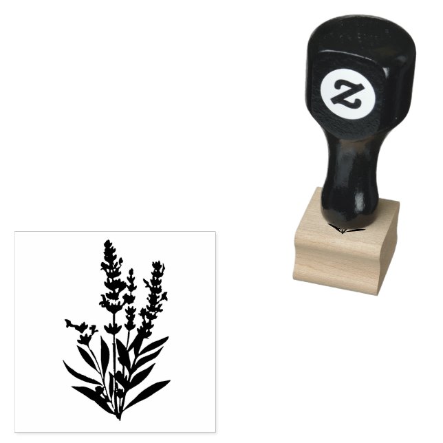 Lavender Blume Hochzeit Gummistempel (Stempel)