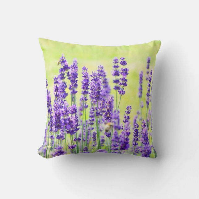 Lavender Blume Kissen (Vorderseite)