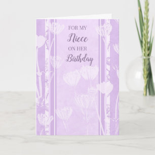 Lavender Blume Niece Birthday Karte