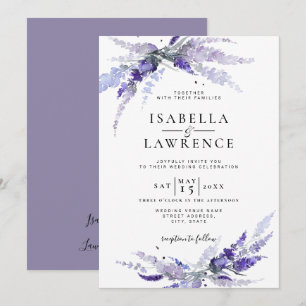 Lavender Blume Provence Floral Lilac Wedding Einladung