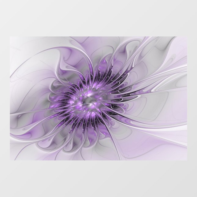 Lavender Blume Traumhaft Modernes Abstraktes Frakt Fensteraufkleber (Blatt)