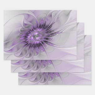 Lavender Blume Traumhaft Modernes Abstraktes Frakt Geschenkpapier Set
