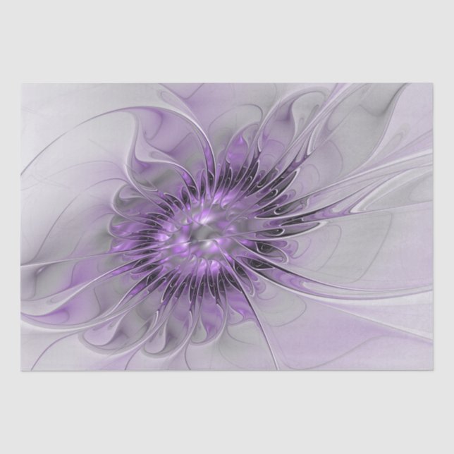 Lavender Blume Traumhaft Modernes Abstraktes Frakt Seidenpapier (Vorderseite)