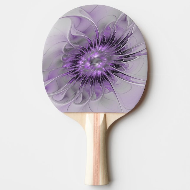 Lavender Blume Traumhaft Modernes Abstraktes Frakt Tischtennis Schläger (Vorderseite)