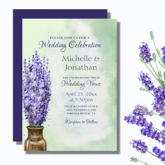 Lavender-Blume über die Grünen Blumenzehen Einladung