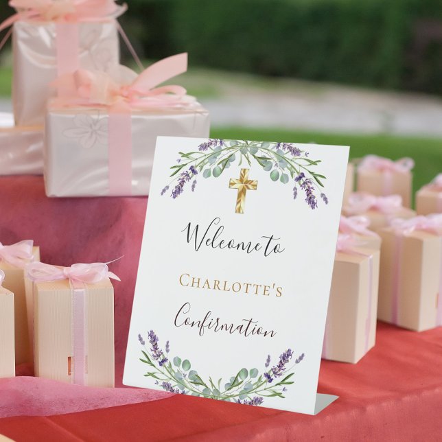 Lavender Blumengrün Bestätigung Sockelschild (Von Creator hochgeladen)