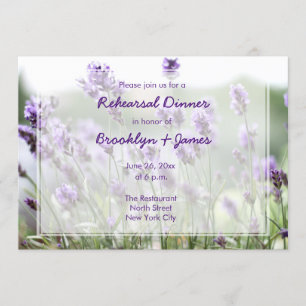 Lavender Bohemian Mariage Invitations