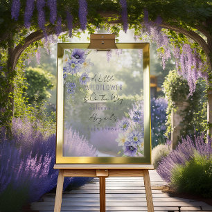 Lavender Boho Eine kleine Wildblume Babydusche Acrylschild