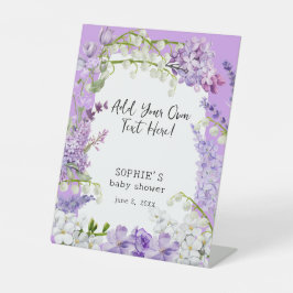 Lavender Boho Florals Personalisiert Sockelschild