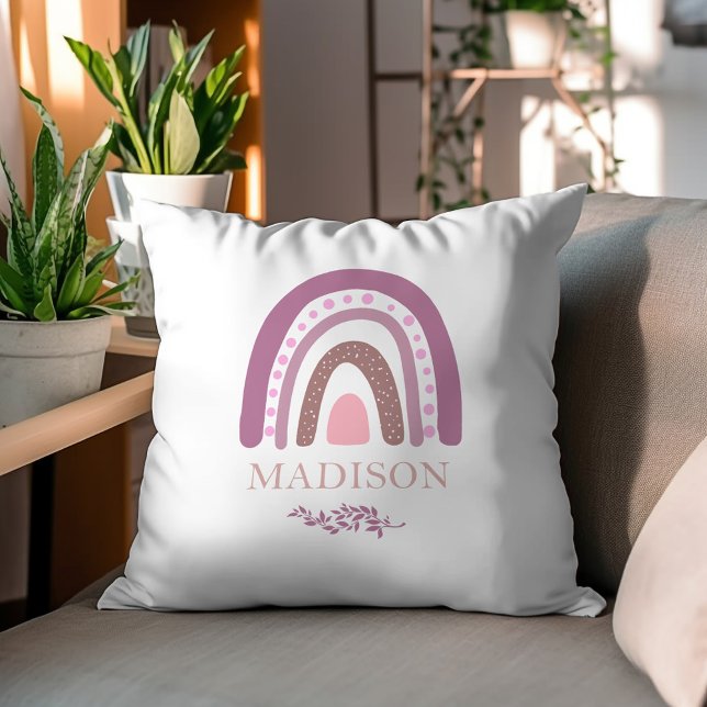 Lavender Boho Rainbow Personalisiert Throw Kissen (Von Creator hochgeladen)