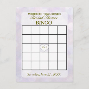 Lavender Bokeh Carte Bingo