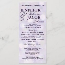 Lavender Bokeh Highlights Hochzeitsprogramm Programm