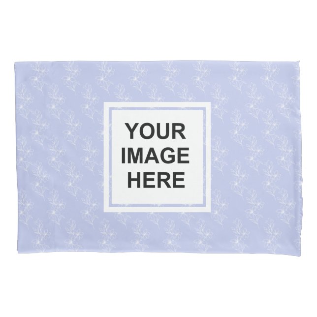 Lavender Botanical Floral Blue Bedroom Fotografie Kissenbezug (Vorderseite)