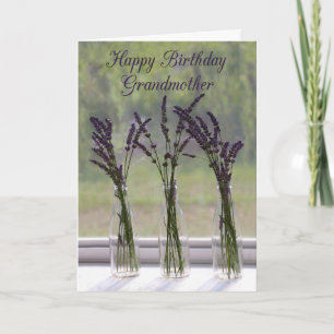 Lavender Bouquets Großmutter Happy Birthday Karte
