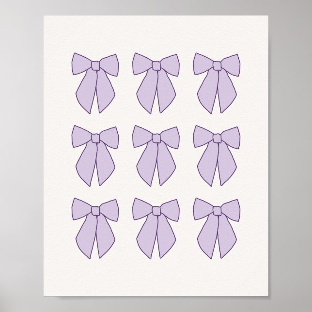 Lavender Bows Coquette Poster (Vorne)