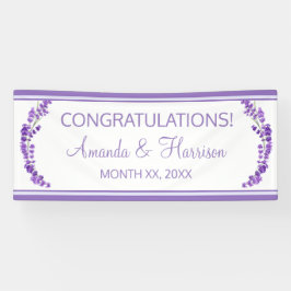 Lavender Breeze Floral Wedding Banner