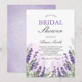 Lavender Bridal Dusche Einladung Lila rustikal