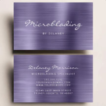 Lavender Brushed Metal Script Microblading