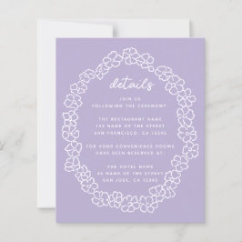 Lavender Budget Floral Garland Hochzeitdetails
