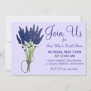 Lavender Bunch Garden Party Wedding Brautparty Einladung