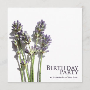 Lavender Bunch  Invitations de fête d'anniversaire