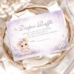 Lavender Bunny Floral Diapper Raffle Begleitkarte<br><div class="desc">A sweet and whimsical baby shower design featuring an adorable bunny surrounded by soft lavender florals and delicate butterflies. The gentle watercolor palette of lilac, lavender, and soft greenery creates a dreamy nursery aesthetic with a light storybook feel. A tiny bow and tutu add an extra charming touch, making the...</div>