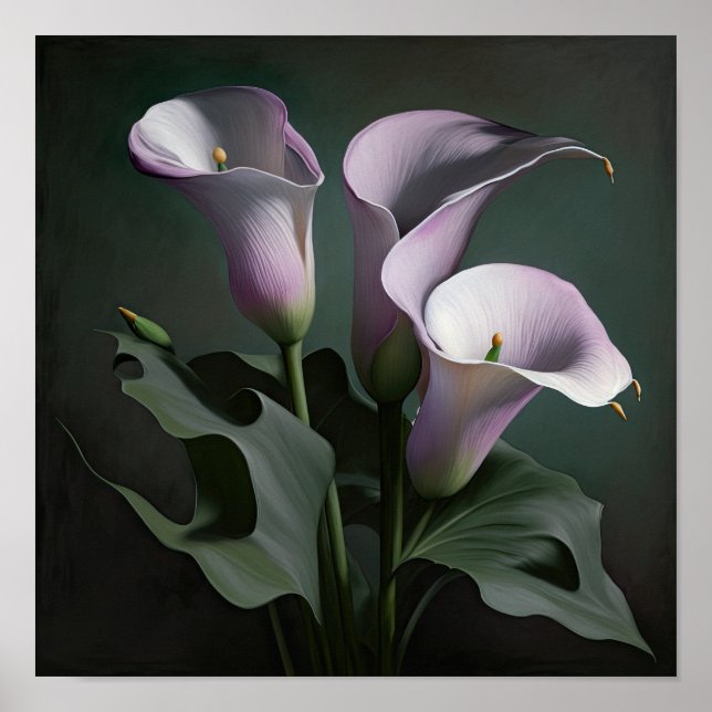 Lavender Calla Lilies Lily Blume Art Printing Post Poster (Vorne)