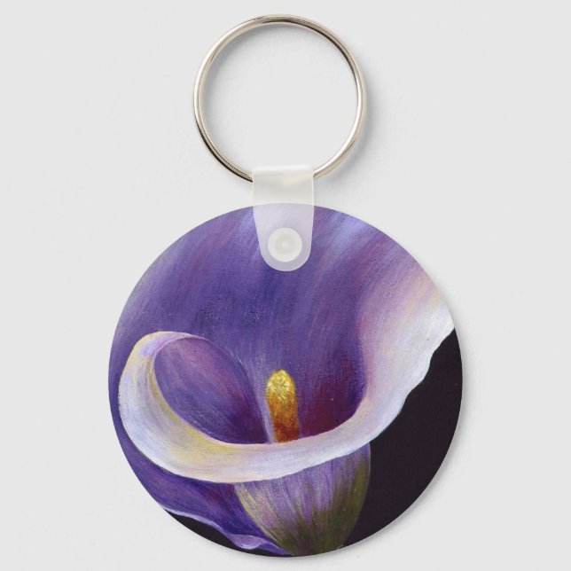 Lavender Calla Lily Schlüsselanhänger (Vorderseite)