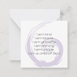 Lavender Chaque Jour Cartes D'Affirmation Pour Enf