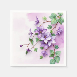 Lavender Clematis Weinroute Mendrisiotto Serviette