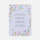 Lavender Colorful Confetti Kindergeburtstag Party Einladung<br><div class="desc">Unsere "Confetti"-Geburtstagsfeier lädt Sie zu einem bunten und lustigen Polka-Punkte auf Lavendelboden ein. Um mehr passende Artikel zu sehen,  Karo aus unserer 'Confetti' Kollektion.</div>