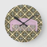 Lavender Comb on Chocolate Background