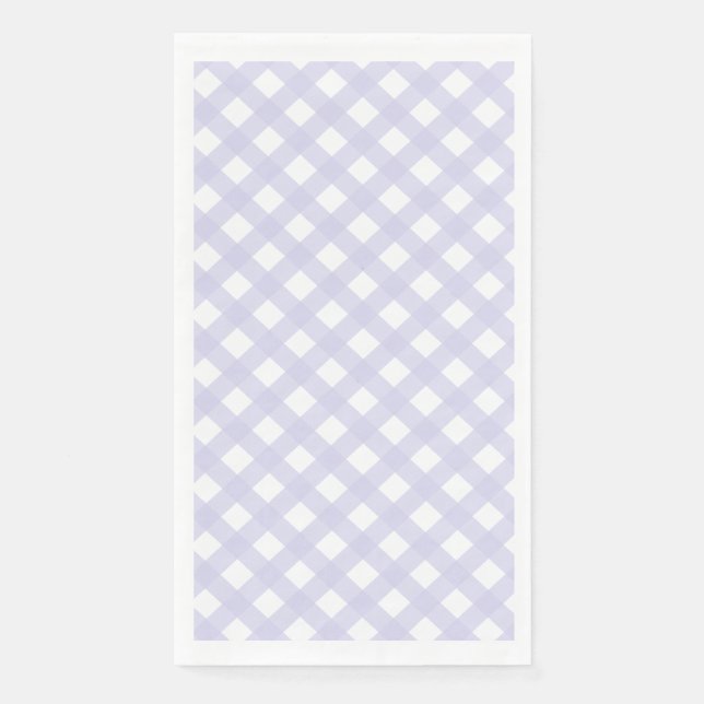 Lavender Country Style Gingham Pattern Napkins Serviette (Vorderseite)