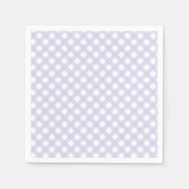 Lavender Country Style Gingham Pattern Serviette
