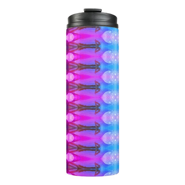 Lavender Crocus Miami Ikat Thermosbecher (Vorderseite)