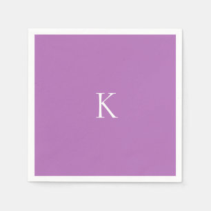 Lavender Custom Initial Cocktail Serviette